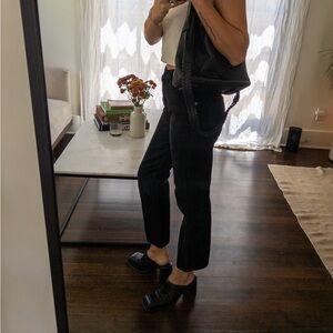 Women's Black Leather shoulder bag from All Saints